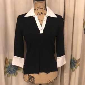 Black Top with Rhinestone Embellishments